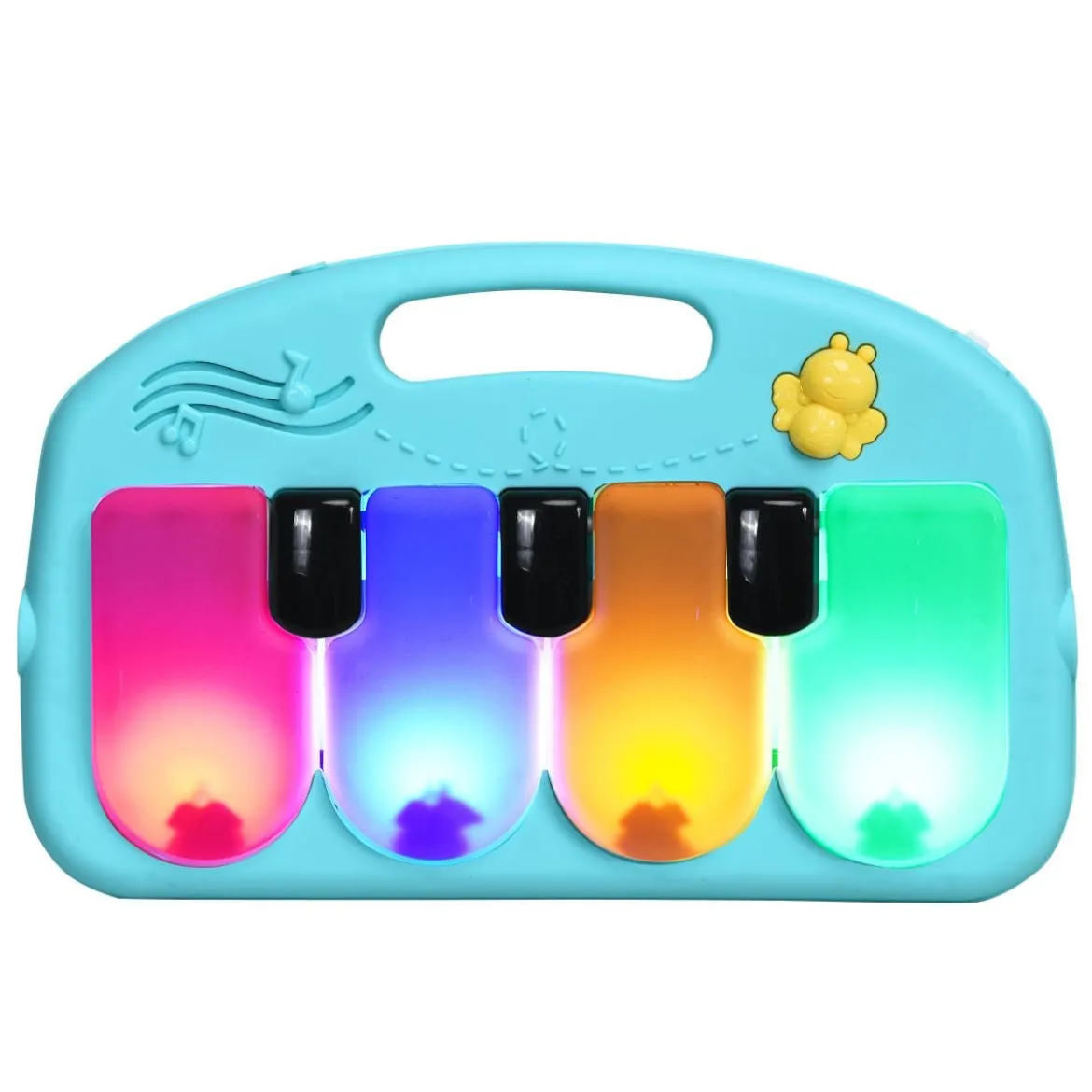 Spieldecke Spielmatte mit abnehmbares und drehbares Klavier Rainforest Erlebnisdecke mit Licht