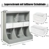 Spielzeugregal mit 5 Fächern & 3 Schubladen Kinderregal Spielzeug Organizer 93 x 40 x 94 cm Grau