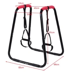 Sports Dip Station Fitness Parallettes Barren Einstellbarer Dip Stand 83 x 69 x 95 cm Schwarz