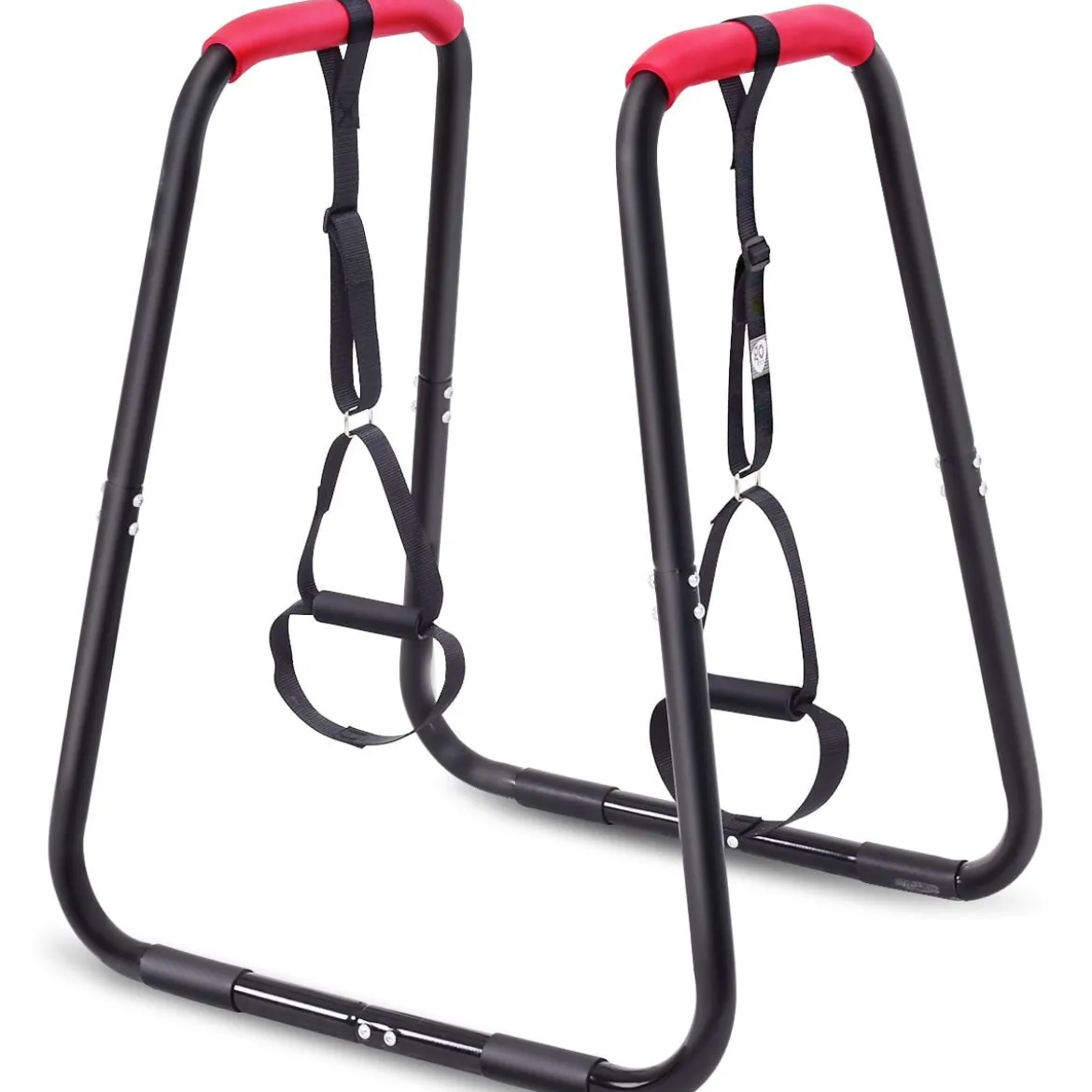 Sports Dip Station Fitness Parallettes Barren Einstellbarer Dip Stand 83 x 69 x 95 cm Schwarz