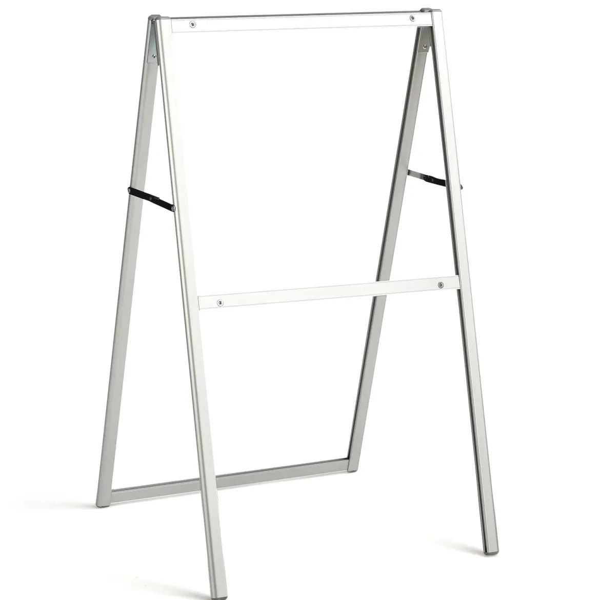 Stabiler doppelseitiger Schildständer mit A-förmigem Rahmen Plakatständer für 60 x 90 cm Poster Silber