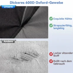 Stadionsitz mit Rückenlehne Klappbarer Tribünenstuhl mit Aufbewahrungstasche & Getränkehalter Grau/Rot