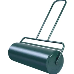 Stahl Rasenroller mit Wasser und Sand Walze Rasenroller mit schwerer Walze Handwalze mit U-förmigem Griff Grün