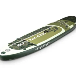 Stand Up Board Set Aufblasbares Paddelbrett Surfboard Grün 335 x 76 x 15 cm