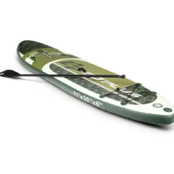 Stand Up Board Set Aufblasbares Paddelbrett Surfboard Grün 335 x 76 x 15 cm