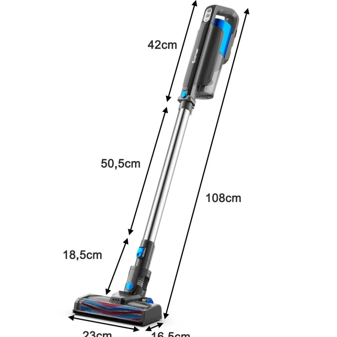 Staubsauger kabellos ultraleicht 6-in-1 Handstaubsauger hohe Saugkraft mit Lithium-Akku Blau