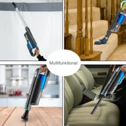Staubsauger kabellos ultraleicht 6-in-1 Handstaubsauger hohe Saugkraft mit Lithium-Akku Blau