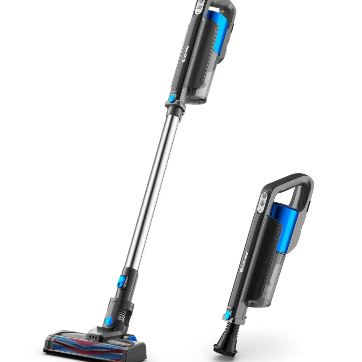 Staubsauger kabellos ultraleicht 6-in-1 Handstaubsauger hohe Saugkraft mit Lithium-Akku Blau