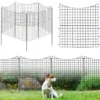 5 Stück Dekorativer Gartenzaun aus Metall Landschaftszaun 98 cm Hoch Schwarz