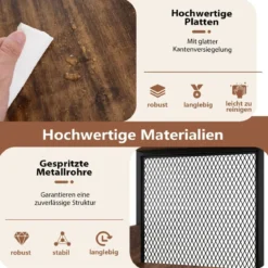 3-stöckiger Plattenspielerständer für bis zu 300 Alben & 3 Herausnehmbaren Trennwänden