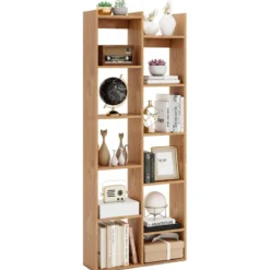 12-stöckiges Bücherregal Displayständer mit Anti-Kipp-Sicherungen Baumförmiges Standregal 65 x 20 x 162 cm