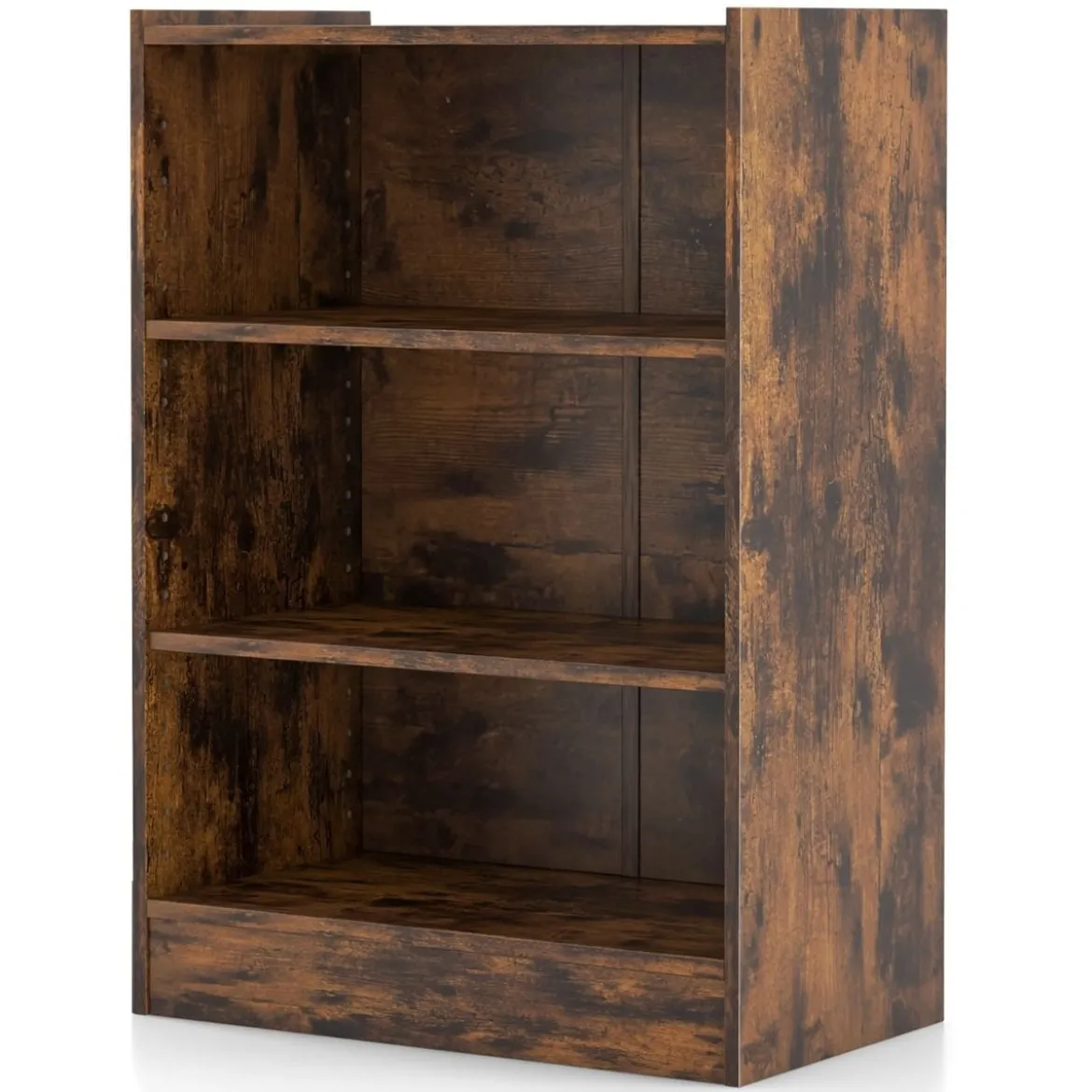 3-stöckiges Bücherregal offenes Ablageregal moderner Schrank 50 x 30 x 75 cm Braun