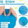 12 Stück Schaumstoff Bausteine Softbausteine Kletterbare Weiche Schaumstoffwürfel Hell Lila
