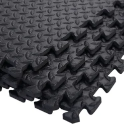 12 Stück Schutzmatten Set Bodenschutzmatte Puzzlematte Unterlegmatte für Bodenschutz