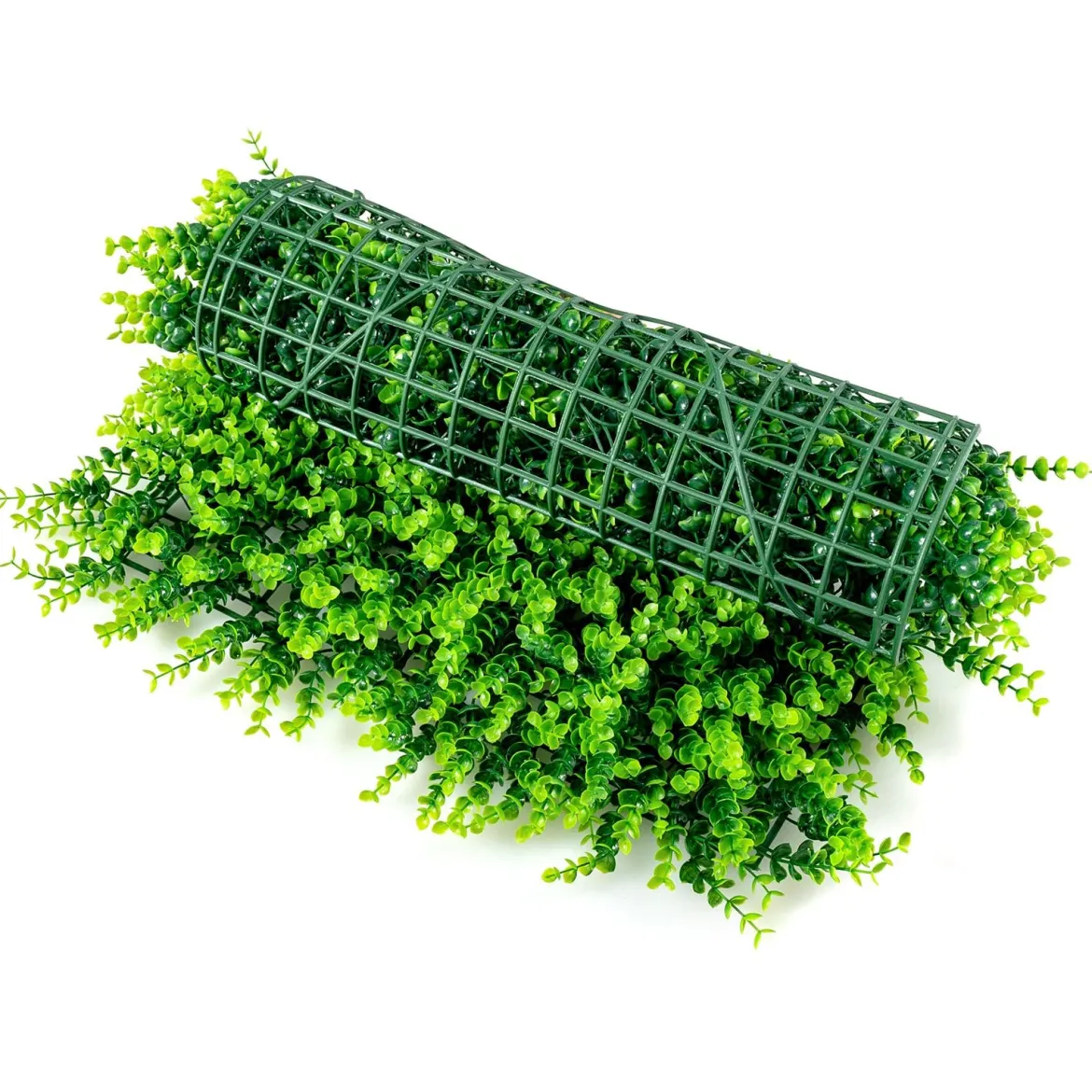 12 Stk. Künstliches Pflanzenwand Hecke Efeublättern Sichtschutz Heckenpflanze Windschutz für Garten 40,5 x 59 cm
