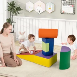 6 STK. Schaumstoffbausteine Riesenbausteine zum Toben und Klettern Softbausteine aus Schaumstoff