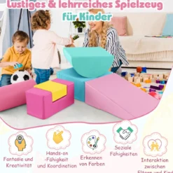 6 STK. Schaumstoffbausteine Riesenbausteine zum Toben und Klettern Softbausteine aus Schaumstoff