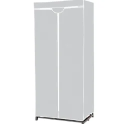 Stoff Kleiderschrank mit Kleiderstange & Ablage Stoffschrank Faltschrank Stoffkleiderschrank