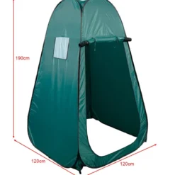 Strand Duschzelt Umkleidezelt 120 x 120 x 190cm Toilettenzelt mit Aufbewahrungstasche Faltbar Grün/Tarnung