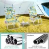 Strandstühle mit Tisch Klappbare Campingstühle mit Verstellbarer Rückenlehne Klappstühle Grün