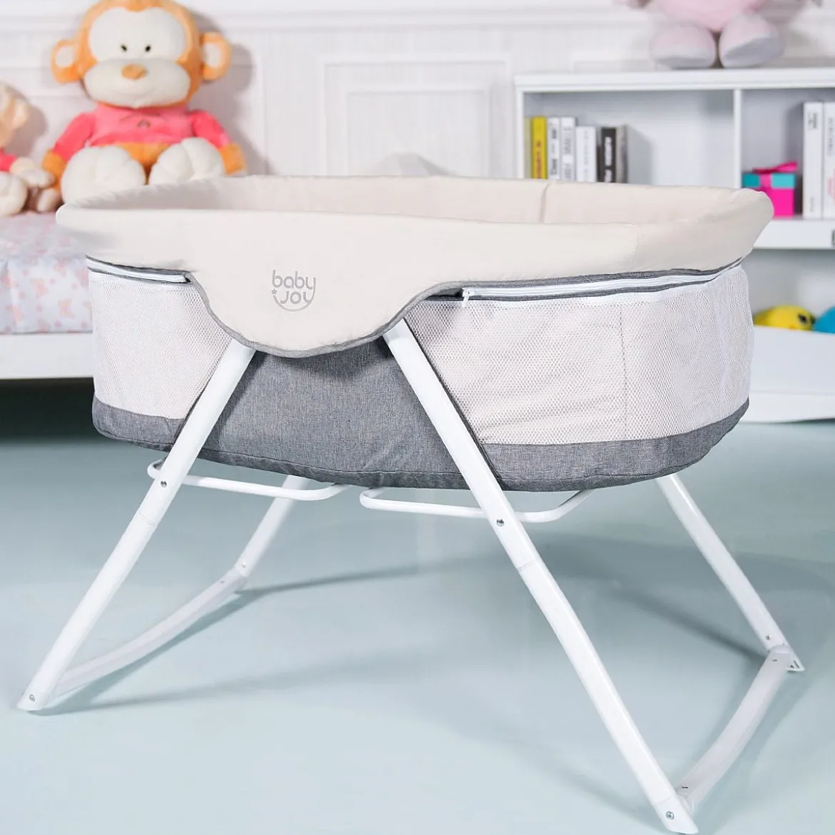 Stubenwagen Beistellbett Baby Babywiege Reisebett mit Transporttasche und Matratze klappbar