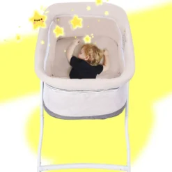 Stubenwagen Beistellbett Baby Babywiege Reisebett mit Transporttasche und Matratze klappbar