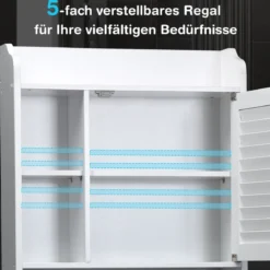 4-stufiger Badezimmer-Über-Toiletten-Schrank Freistehendes Toilettenregal