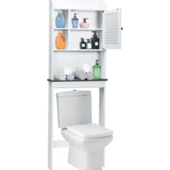 4-stufiger Badezimmer-Über-Toiletten-Schrank Freistehendes Toilettenregal