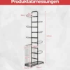 7-stufiger Ball Lagerregal mit Abnehmbaren Hängestangen & Augbewahrungskorb