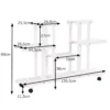 4-stufiger hölzerner Pflanzenständer mit abschließbaren Rädern 120,5 x 25,5 x 80 cm Weiß