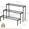 3-stufiger Metall Blumentreppe Blumenregal Pflanzenständer Pflanzenregal Metallkonstruktion Metall
