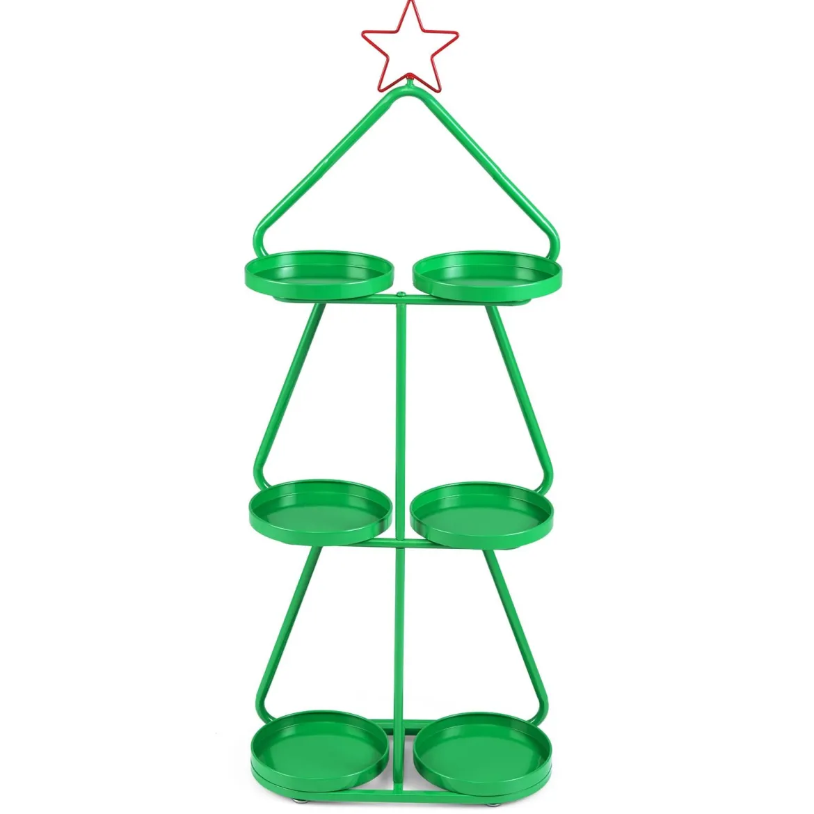 3-stufiger Metall Pflanzenständer in Weihnachtsbaum-Form Blumenständer Blumenregal