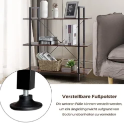 3-stufiger Pflanzen- und Blumenständer Regaleinheit mit Metallrahmen Mehrzweck-Präsentationsständer mit Kippschutz