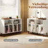 3-stufiger Plattenspielerständer mit Vinyl Aufbewahrungsregalen Plattenspielerschrank Weiß