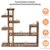 7-stufiges Pflanzenregal Pflanzenständer Multifunktionales Holzregal braun 130,5 x 60 x 25 cm