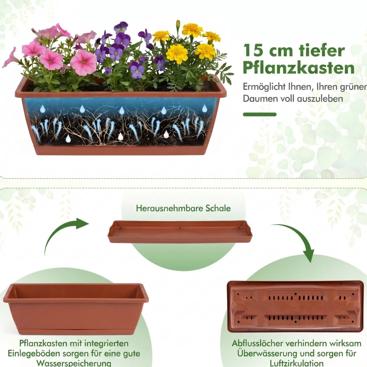 5-Stufiges Vertikale Hochbeet Pflanzenbeet mit 5 Herausnehmbaren Blumenkästen Schwarz/Rot