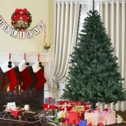 Tannenbaum Künstlicher Weihnachtsbaum mit LED-Lichterketten Christbaum 120/180/210/240/270 cm Grün