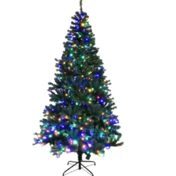 Tannenbaum Künstlicher Weihnachtsbaum mit LED-Lichterketten Christbaum 120/180/210/240/270 cm Grün