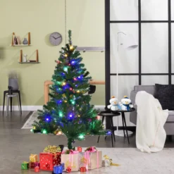 Tannenbaum Künstlicher Weihnachtsbaum mit LED-Lichterketten Christbaum 120/180/210/240/270 cm Grün