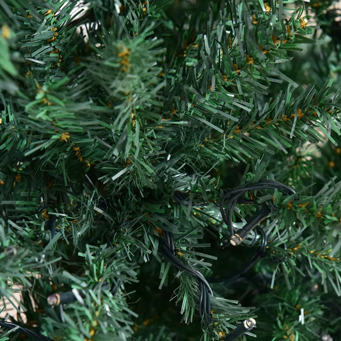 Tannenbaum Künstlicher Weihnachtsbaum mit LED-Lichterketten Christbaum 120/180/210/240/270 cm Grün