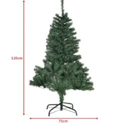 Tannenbaum Künstlicher Weihnachtsbaum mit LED-Lichterketten Christbaum 120/180/210/240/270 cm Grün