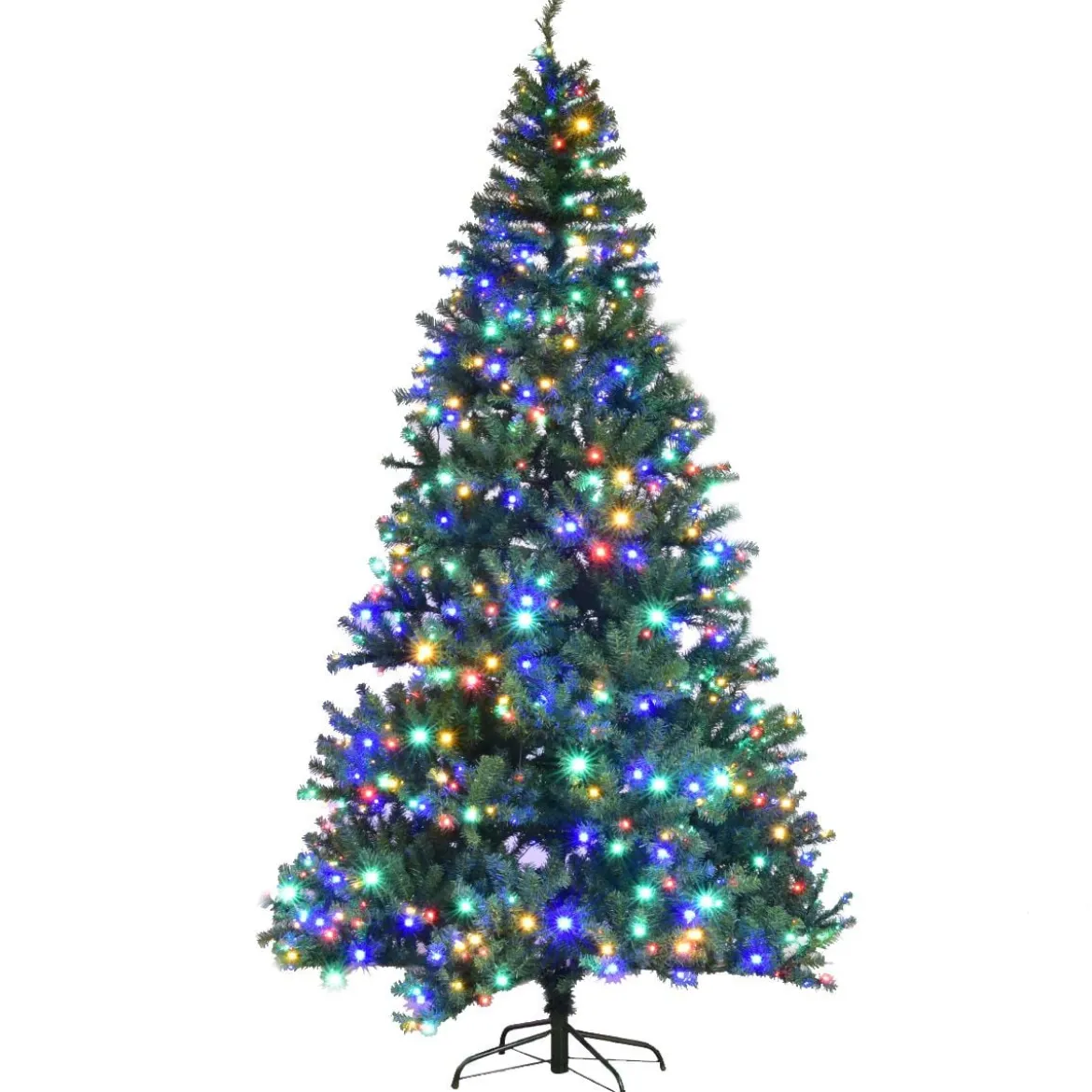 Tannenbaum Künstlicher Weihnachtsbaum mit LED-Lichterketten Christbaum 120/180/210/240/270 cm Grün