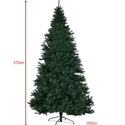 Tannenbaum Künstlicher Weihnachtsbaum mit LED-Lichterketten Christbaum 120/180/210/240/270 cm Grün