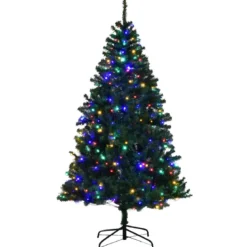 Tannenbaum Künstlicher Weihnachtsbaum mit LED-Lichterketten Christbaum 120/180/210/240/270 cm Grün