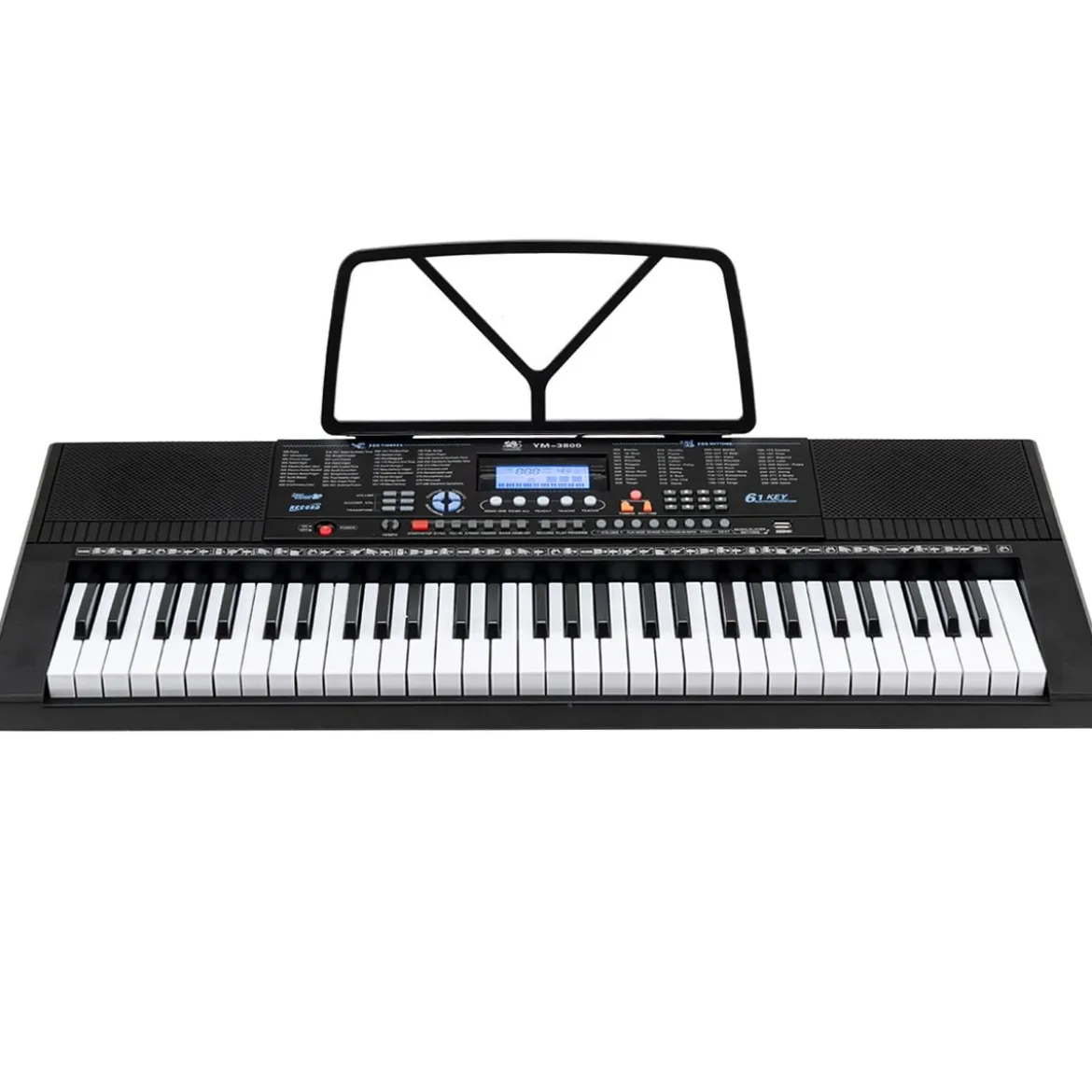 61 Tastatur Elektrisches Keyboard mit Notenständer Mikrofon Digital Piano