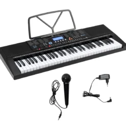 61 Tastatur Elektrisches Keyboard mit Notenständer Mikrofon Digital Piano