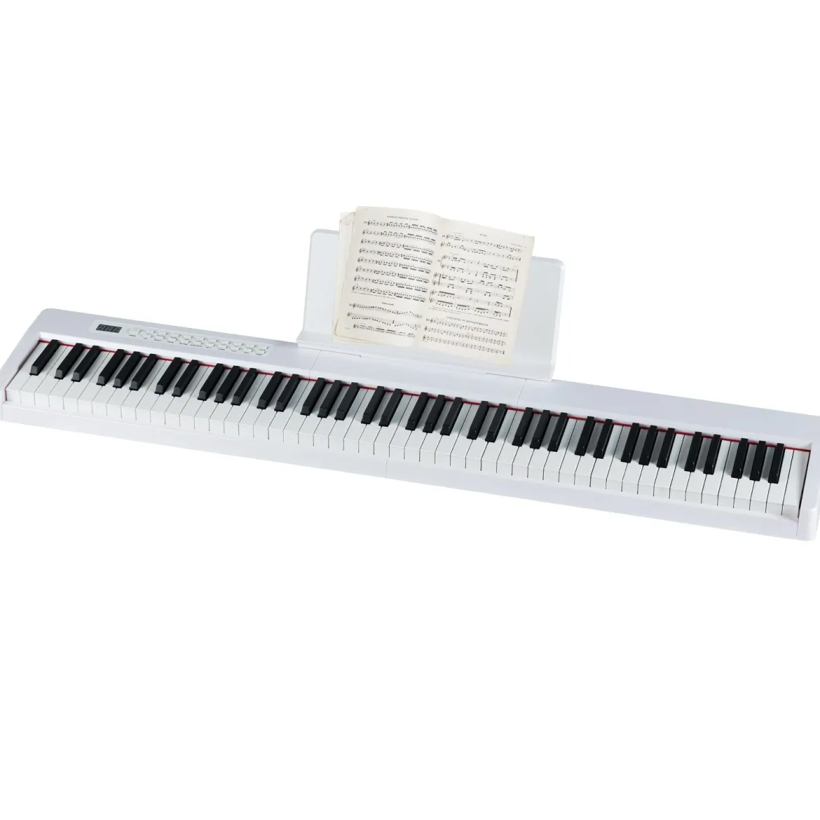 88 Tasten Digitales Klavier tragbares Vollformat Elektrisches Keyboard Schwarz/Hellbraun/Weiß