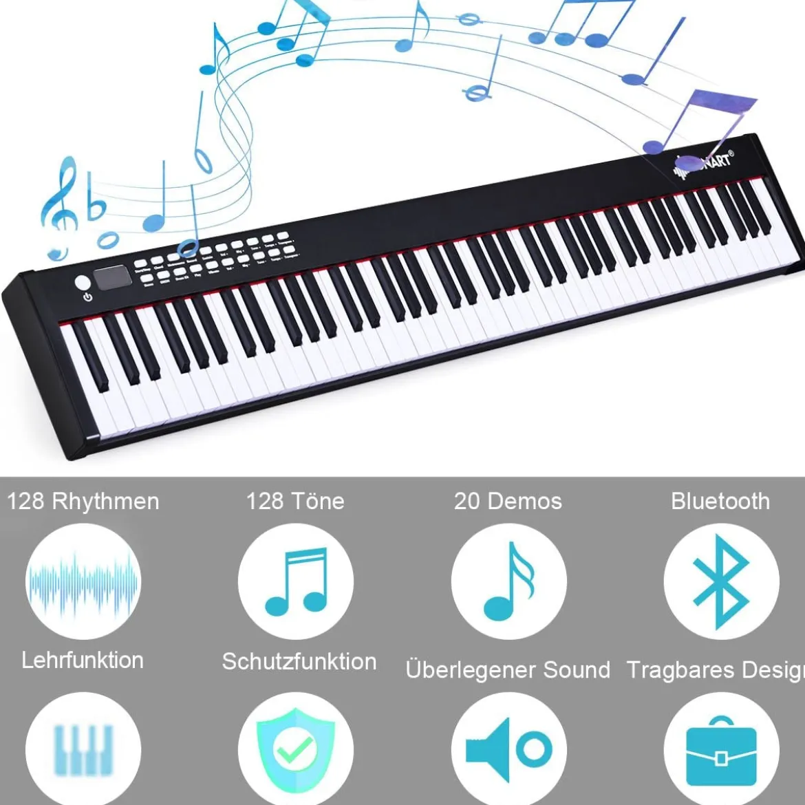 88-tasten Digitales Piano Keyboard elektronisches Klavier Keyboard Tragetasche
