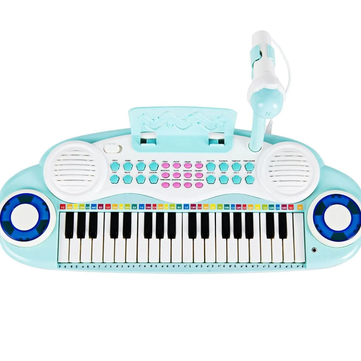 37 Tasten Kinder-Keyboard elektronisches Kinderklavier mit Licht Aufnahme & Abspiel Funktion Blau