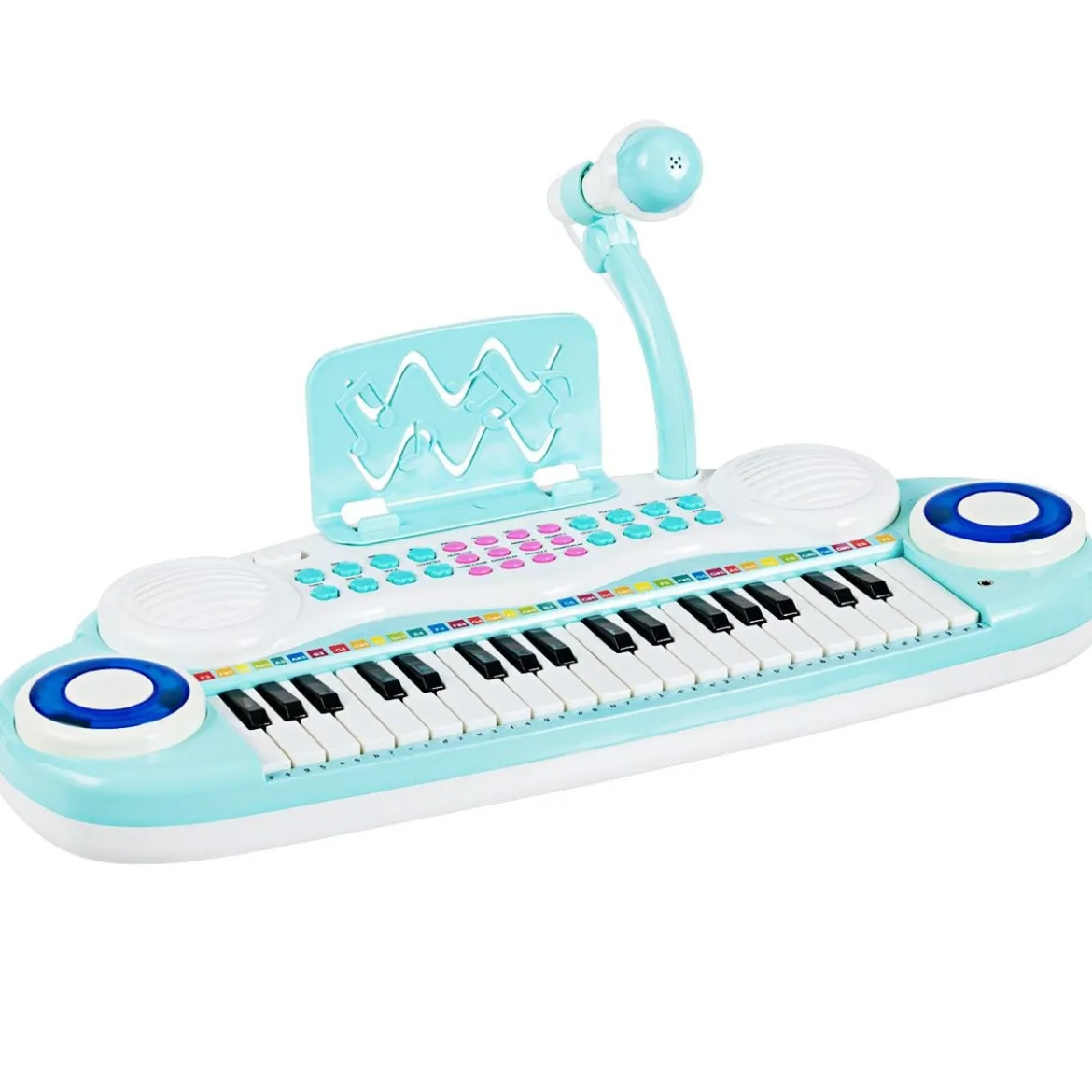 37 Tasten Kinder-Keyboard elektronisches Kinderklavier mit Licht Aufnahme & Abspiel Funktion Blau